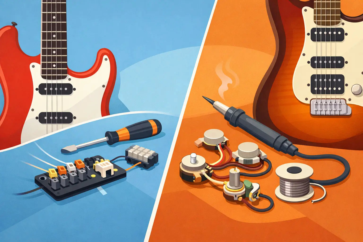 Solderless vs Traditional Wiring for Guitars