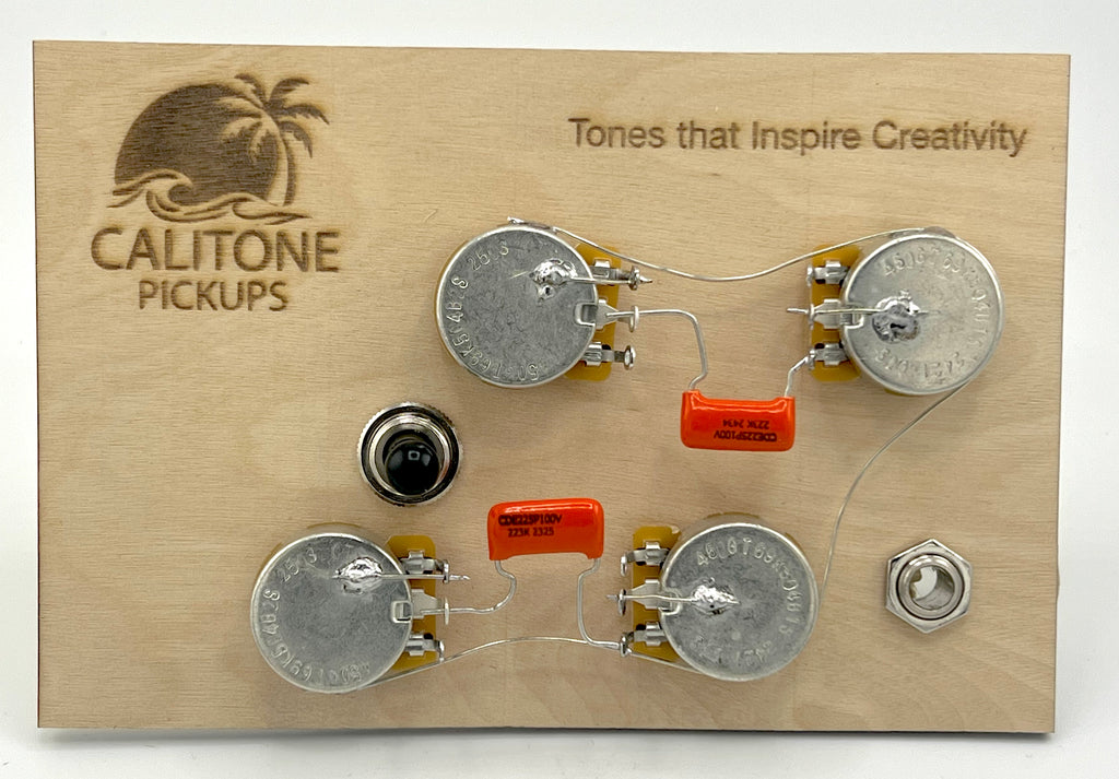 Calitone Les Paul 50's Wiring Harness with Switchcaft Toggle and Switchcraft Output jack