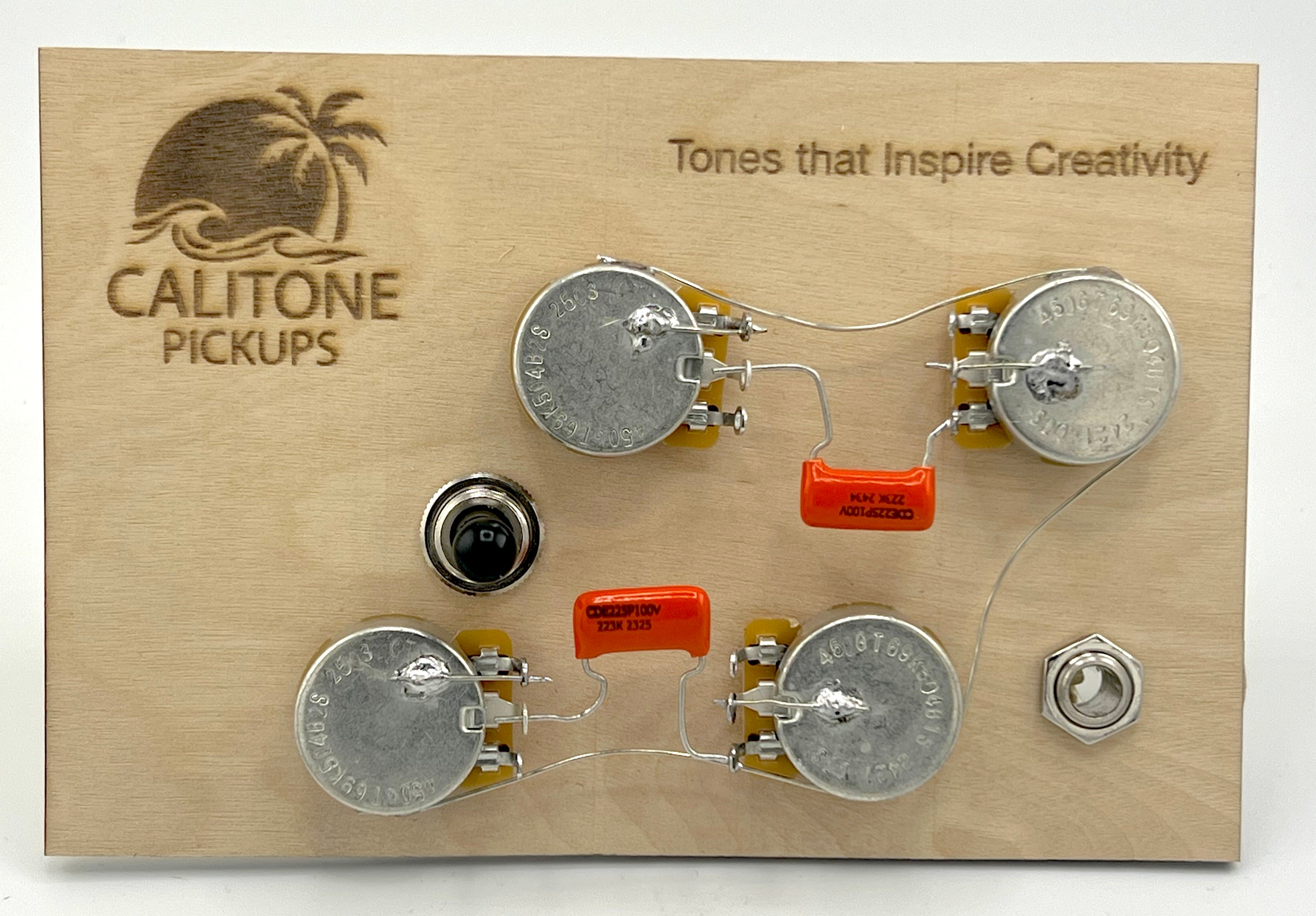 Calitone Les Paul 50's Wiring Harness with Switchcaft Toggle and Switchcraft Output jack
