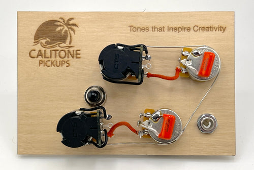 Calitone Les Paul Modern Split Coil Wiring Harness with Switchcaft Toggle and Switchcraft Output jack