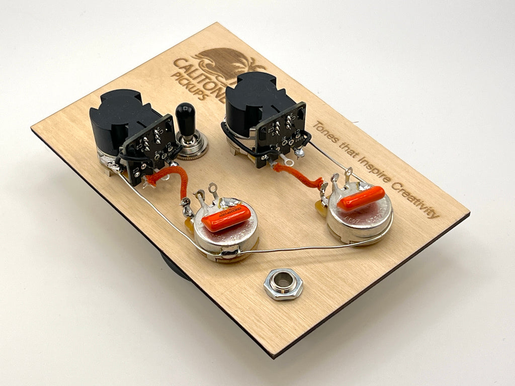 Calitone Les Paul Modern Split Coil Wiring Harness with Switchcaft Toggle and Switchcraft Output jack