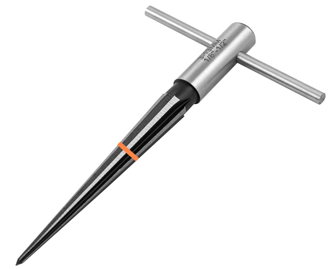Marked Hand Reamer for Potentiometer Hole Enlargement