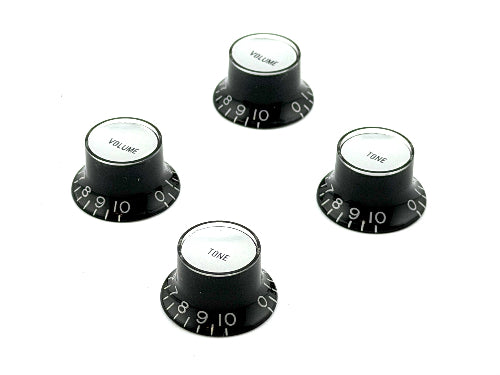 Gibson-Style Top Hat Knob Set with Inset (4 Knobs)